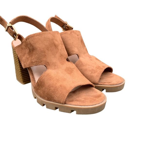 a.n.a Tan Block Heel Sandals - Picture 3 of 12